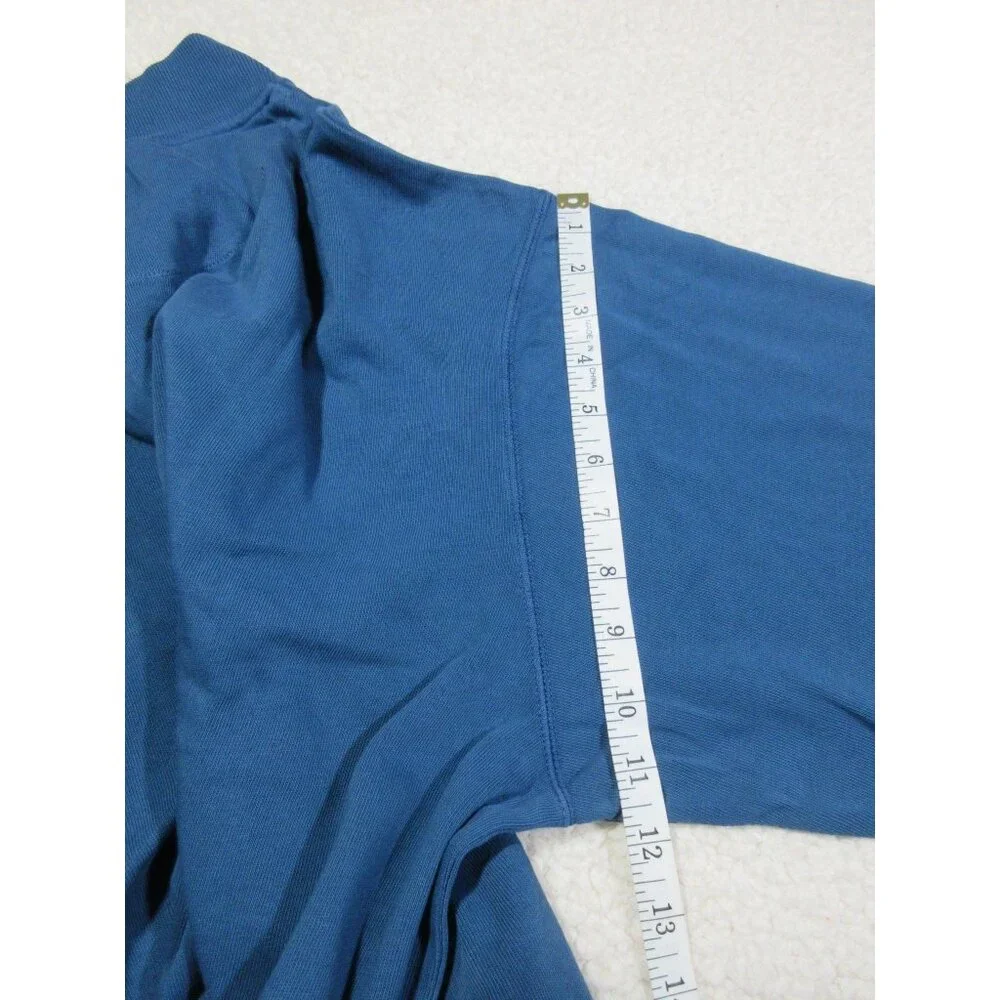 Cabela's blue antique 1/4‎ zip pullover, slub yarn